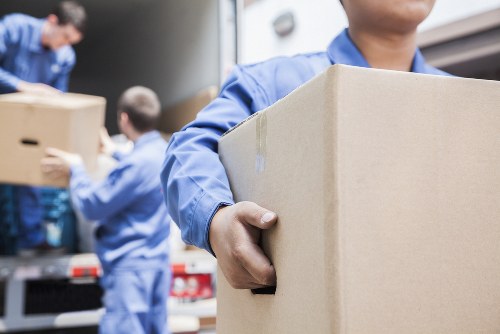 House removals team planning a move in Nine Elms