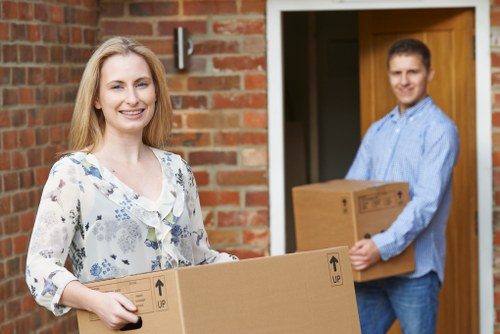 Local man and van team handling apartment move in Nine Elms