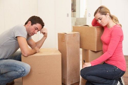 Furniture being loaded during local removals in Nineelms